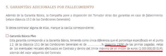 beneficiario riesgo unit linked